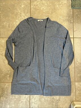 Madewell Blue Open-Front Knit Cardigan